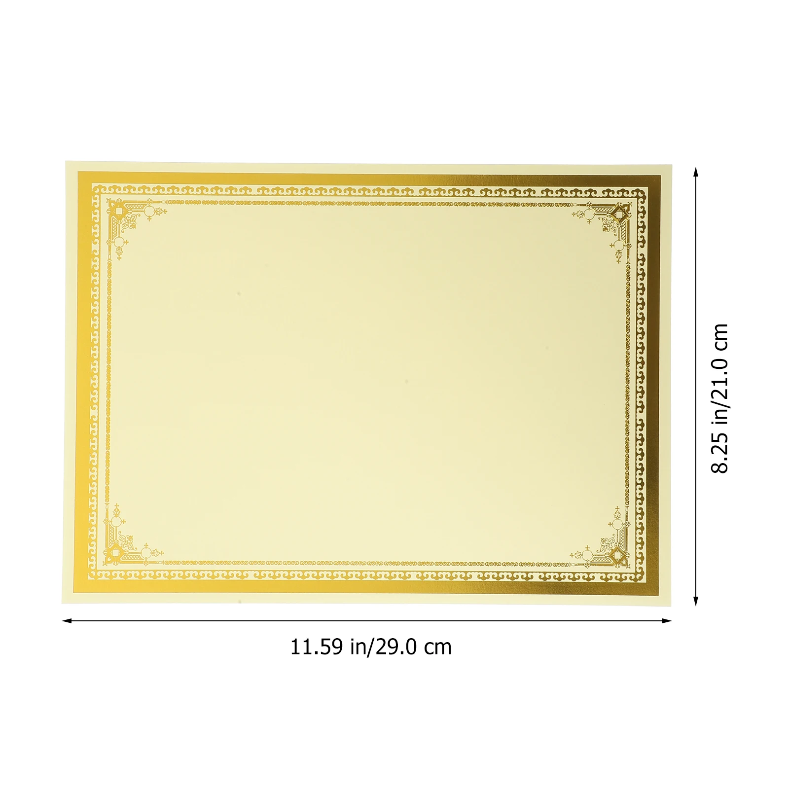 10 Sheets Hot Stamping Certificate Cover Paper Diploma Blank Printable Writable Longtime Use Home Office Decor