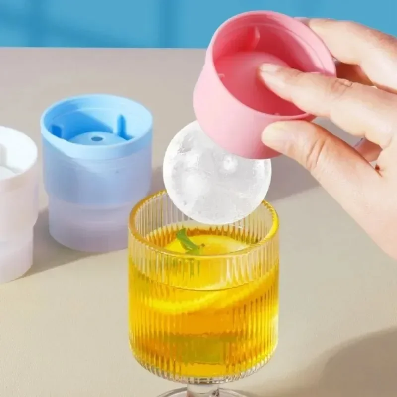 Large Ball Shape Silicone Mold, Big Ice Cube Maker for Whiskey Ice Ball Cocktail Drink, Party Kitchen Tool  Формы Для Льда