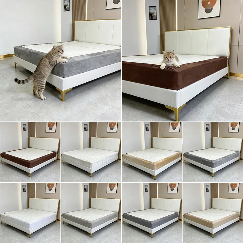 Twin/Full/Queen/King Suede Fabric 10 Inch Drop Box Spring Cover Jersey Knit Stretchy Wrap Around Three Sides Bed Skirt-Fit