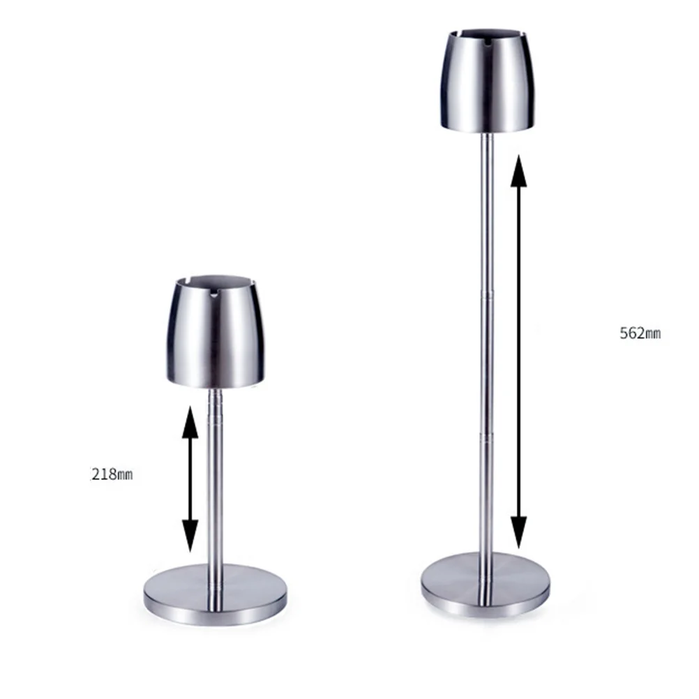 

Stretchable Cigarette Easy Clean Stainless Steel Ashtray Windproof Desktop Modern Stainless Steel Adjustable Smokeless Holder