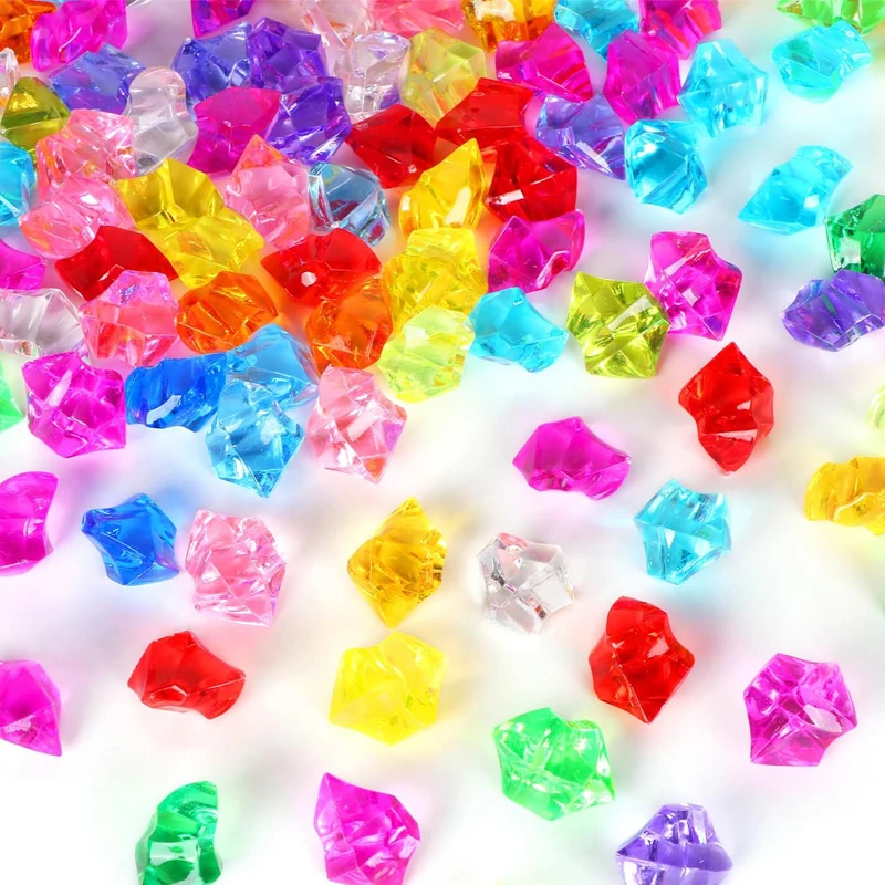 150PCS Ice Rocks Multi Color Acrylic Jewels Gems Halloween Pirate Treasure Toys Party Favors For Kids Goodie Bags Novelty Gifts