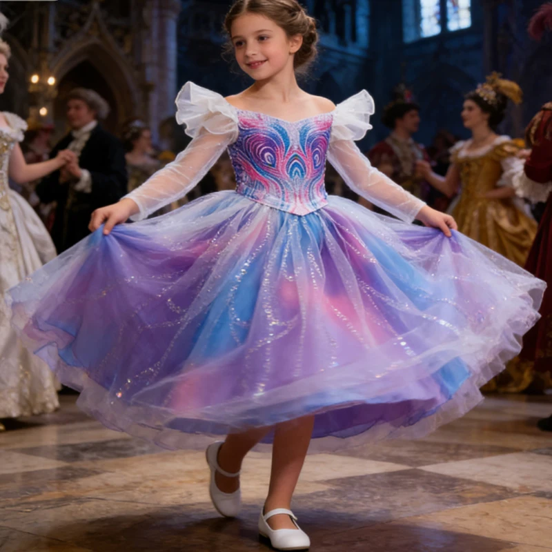 

Carnival Party Kids Wicked Witch Costume Dress For Girls Princess Halloween Birthday Movie Cosplay Costume With Accessories