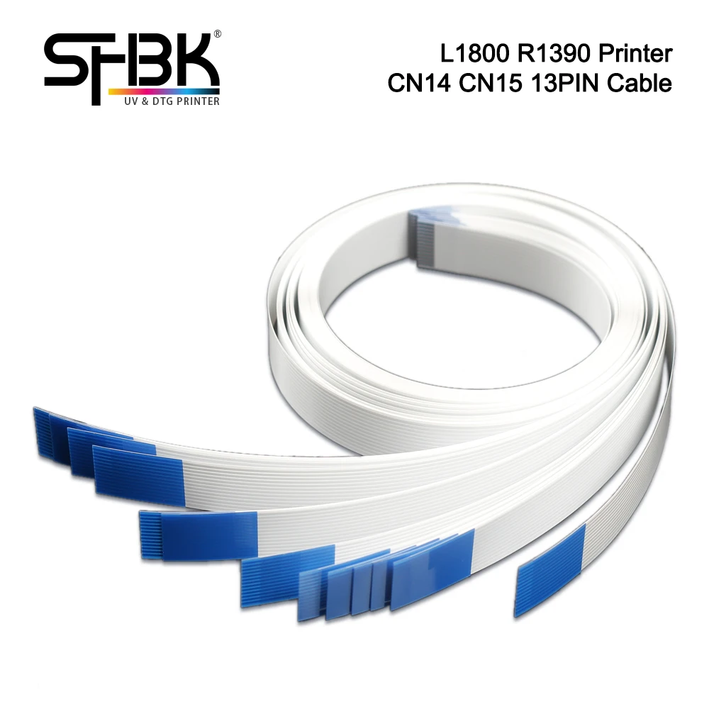 Compatible avec les imprimantes UV DTF DTG EPSON L1800 et R1390, câble de l'unité de chariot 13 broches, longueur 92 cm, câble souple blanc