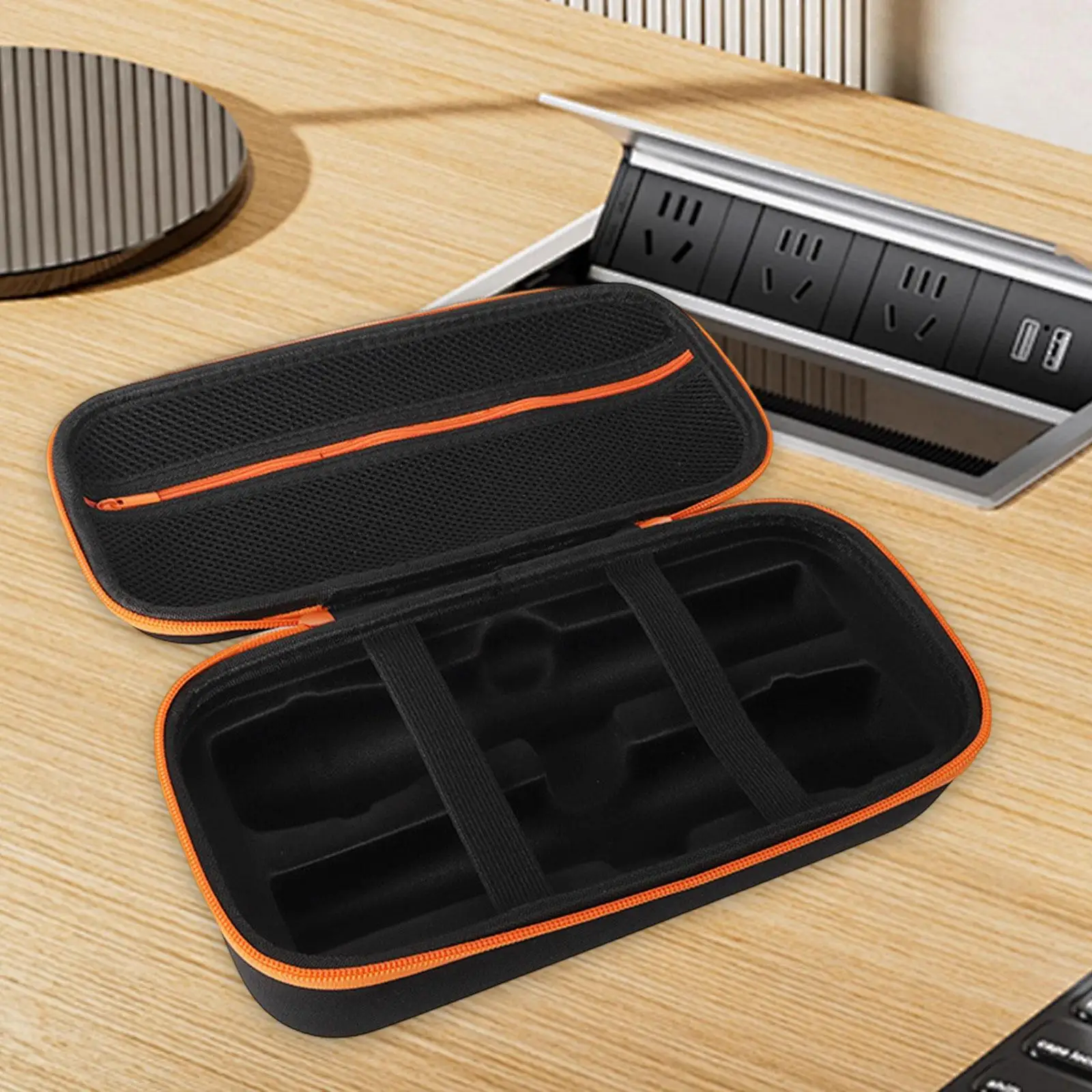 เคสไมโครโฟนพร้อมซิปมือถือแบบพกพากันกระแทก Travel Organizer น้ําหนักเบา Protector กล่องเก็บกระเป๋าไมค์เคส