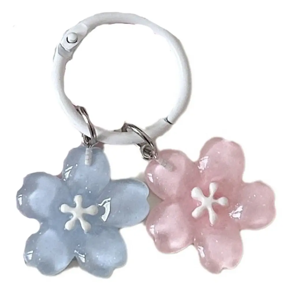 Simulated Sakura Key Chain Cherry Blossom Resin Jelly Sakura Pendant Keyring Romantic Keyring Translucent Flower Pendant