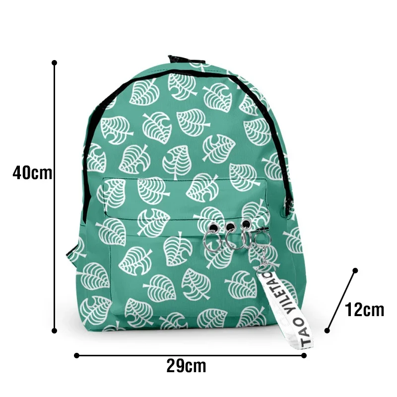 Sac à dos en toile animal pour filles et femmes, sacs d'école Nook, sac de voyage, sacs pour ordinateur portable, fête d'Halloween, garçons