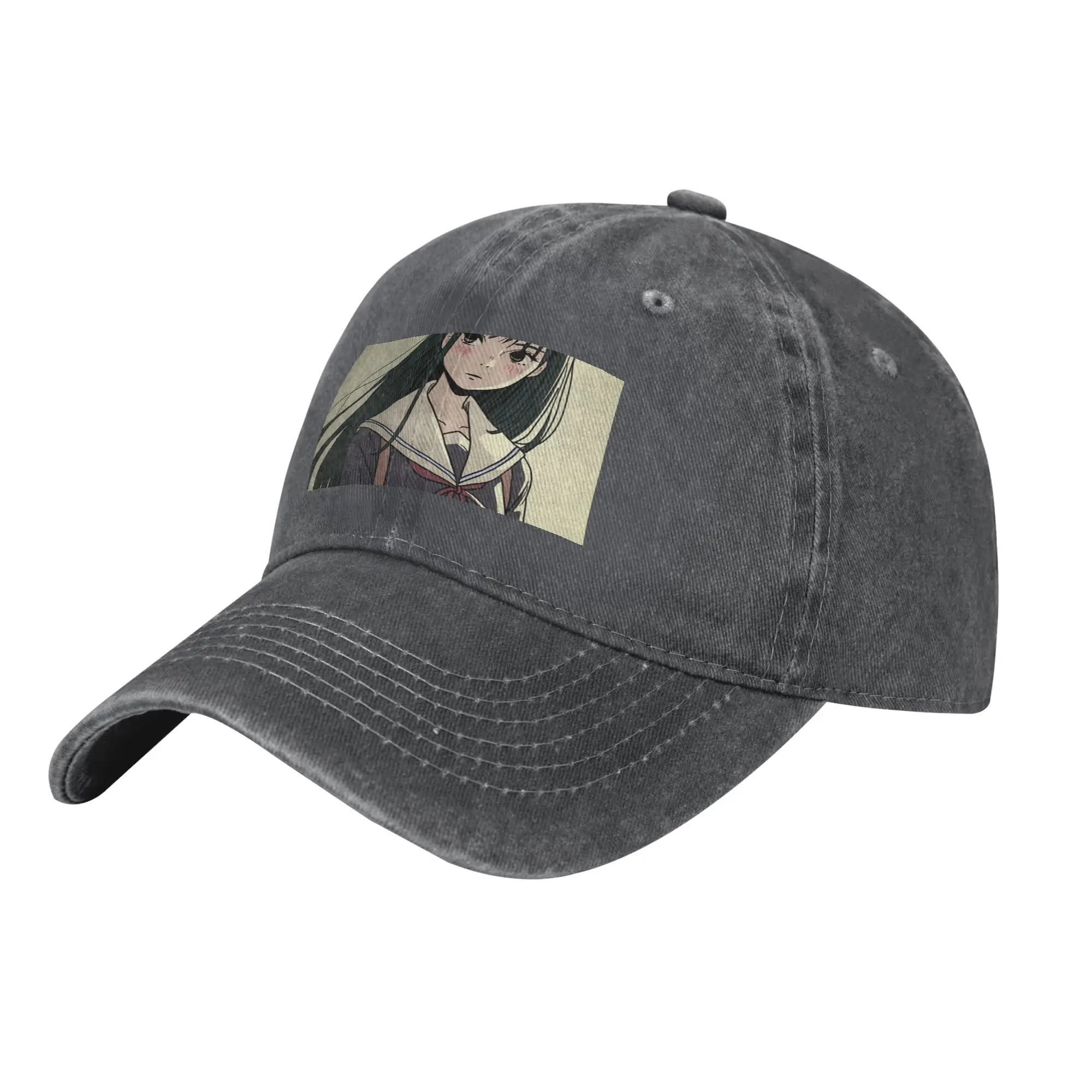 Fashion Serious Anime Schoolgirl   Vintage Anime Art baseball cap  Wear-Resistant And Durable Luxury Cap