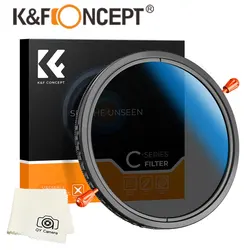 K&F Concept 2 in 1 CPL ND2 ND32 Variable Polarizer Filter 67mm 77mm 72mm 82mm 58mm 67 77 49mm Multifunction Camera Lens Filter