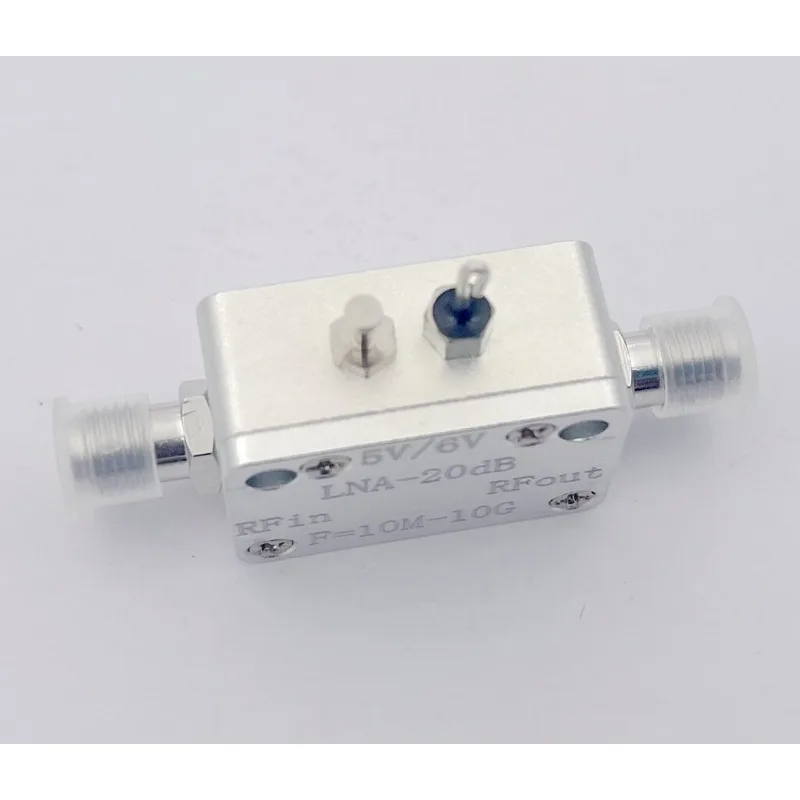 For LNA RF broadband a-mplifier 10M-10G good flatness P1dB = 20dBm G = 20dB low noise am-plifier