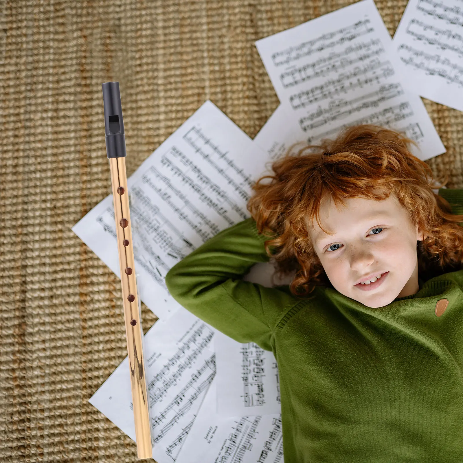 

D Key Recorder Metal Flute Kids Musical Instrument Soprano Clarinet Toy Smooth Surface Durable Safe Develop Music Ability