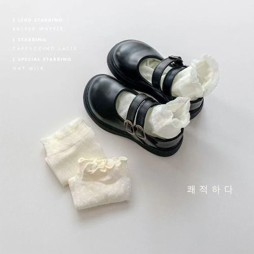 3pcs Summer Ultra-thin Socks Cute Girls Breathable Ice Silk Mesh Lace Socks Princess Ruffle Pile Socks White