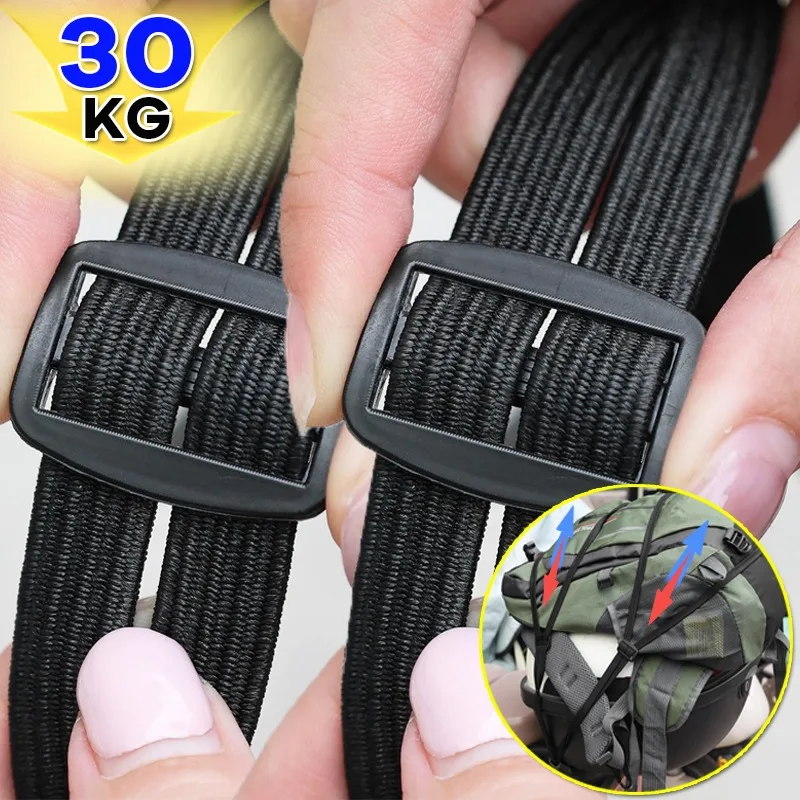Universal Elastic Luggage Straps with Safety Hooks Motorcycle Luggage Helmet Retractable Strap Multifunctional Straps
