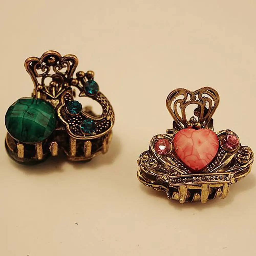 

Random Color Fashion Gifts Jewelry Mini Hair Clip Butterfly Crown Resin Hairpins Claw Barrette