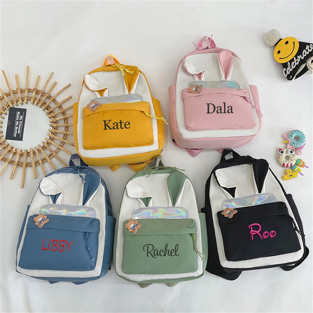 

Kindergarten Backpack Custom Embroidered Name Cute Cartoon Backpack for Little Boys and Girls Personalized Text Lightweight Bag