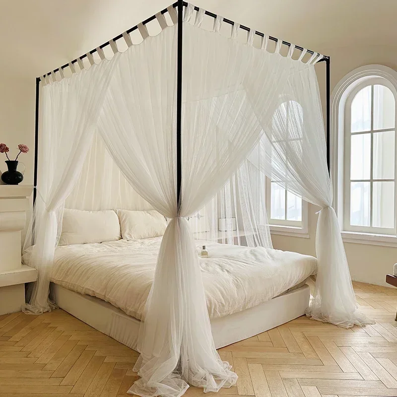 

2024 new palace mosquito net 1.8m summer household bedroom 1.5m bed three doors premium black bracket