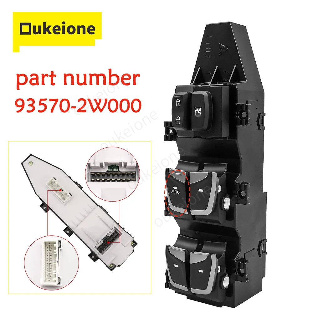 

Кнопка управления передним левым и боковым окном для Hyundai Santa Fe IX45 DM 2013 2014 2015 2016 93570-2W000 935702W000