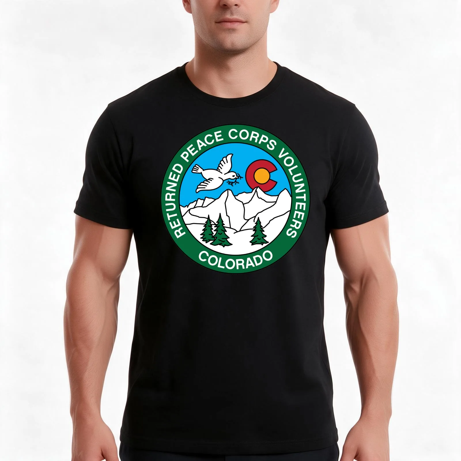 Returned Peace Corps Colorado Peace Dove T-Shirt Summer Casual Cotton Tee Oversized Streetwear Tops Vintage Graphic Print
