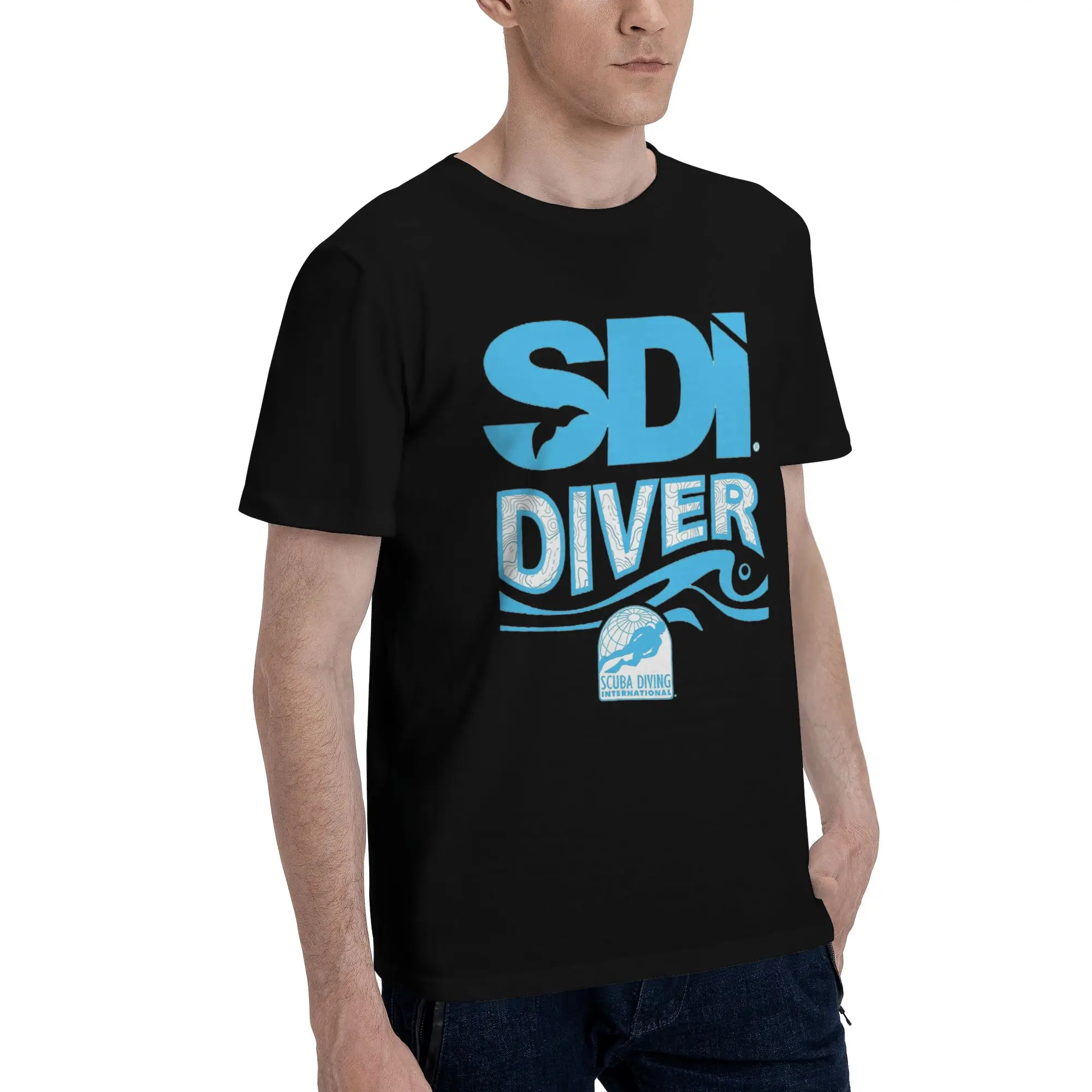 

Scuba Diving International (SDI) Men T-Shirt Plus Size T Shirts Men's Round Neck Cotton Tees Short Summer Male
