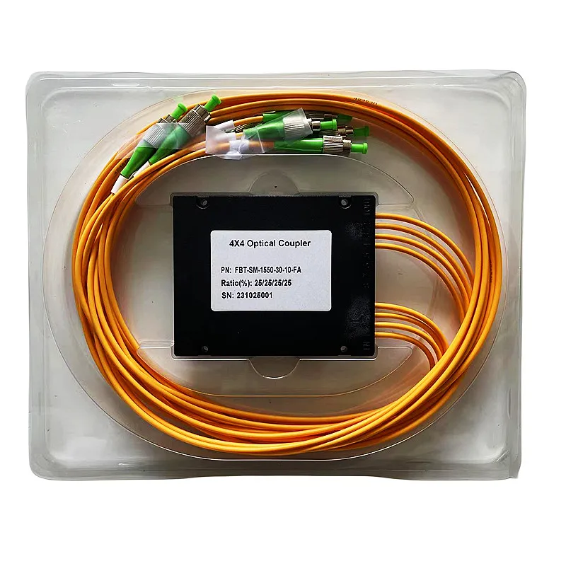 Imagem -02 - Acoplador Singlemode de Fibra Óptica 4x4 Divisor Óptico fc Apc 1550nm