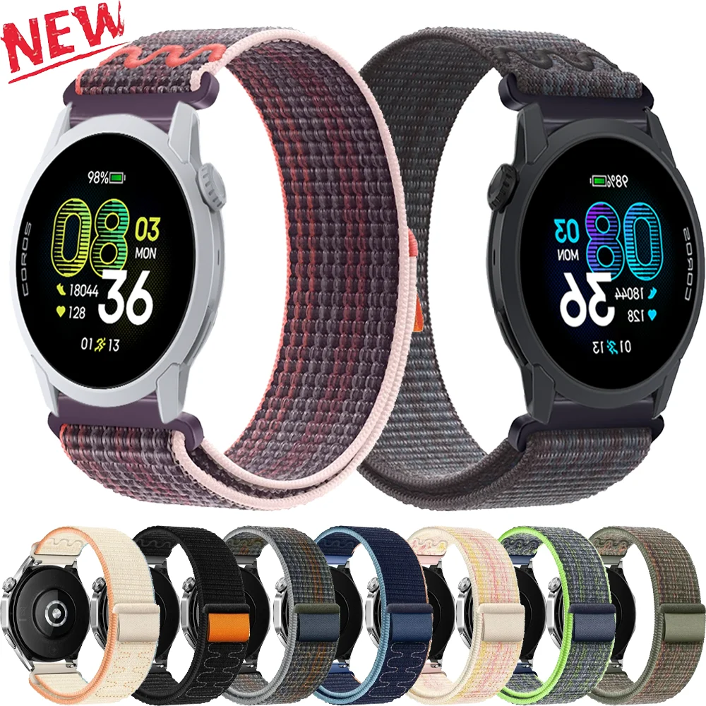 22mm 20mm cinturino in nylon per SUUNTO verticale 2-1/Race 2-S/run braccialetto regolabile COROS APEX 4 42mm/PACE 4-Pro Sostituisci Correa