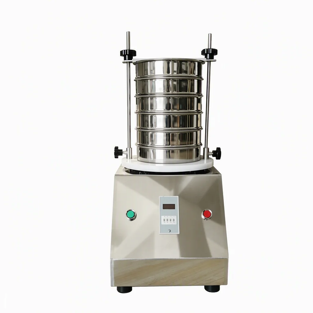 Stainless Steel High Frequency Sieve Shaker 200mm Laboratory Sieve Machine Digital Display Timer 0.125KW Soil Cement Testing