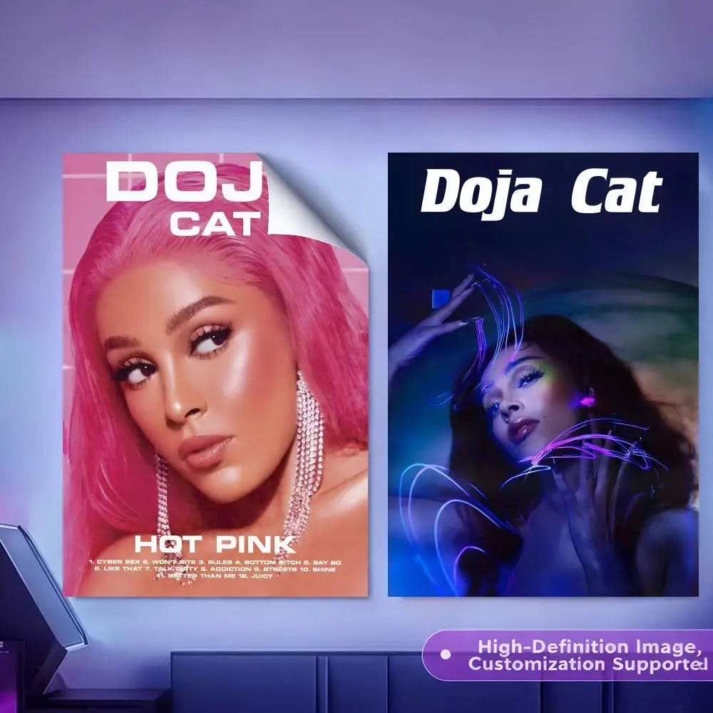 Newly Pop Rapper D-DojaCat Painting Calligraphy HD Canvas Poster Crease Free Waterproof All Space Wall Decor