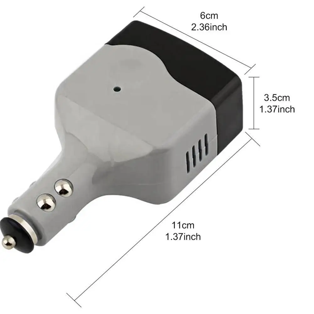 Fuente de alimentación móvil para coche, convertidor de potencia de 12V/24V a 220V, adaptador de carga Universal USB para teléfonos móviles