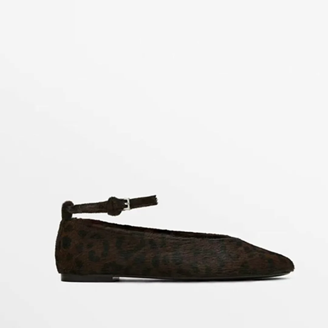 

Maxdutti Genuine Leather Shoes For Woman Vintage Woman Shoes Leopard Print Horsehair Woman Loafers Women's Shoes 2026