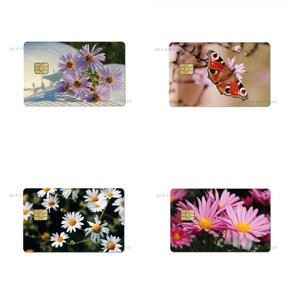 

Various Kinds of Flower Cute Animal Diy Credit Debit Card Sticker Film Tape Small Chip Card Applique Skin Sticker Decoration