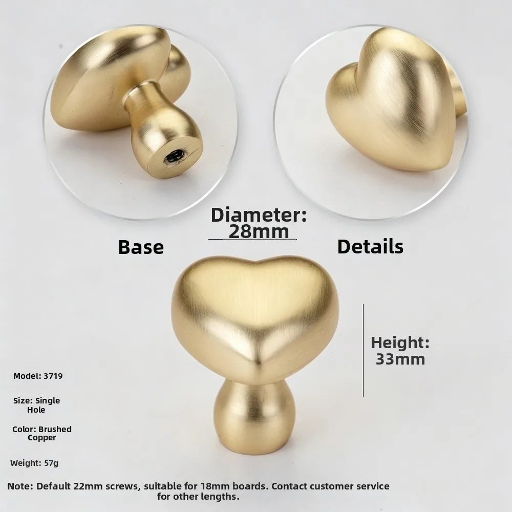 Heart Shape Wardrobe Door Handles Single Hole/Double hole Zinc Alloy Drawer Handles Bright Chrome Furniture Pulls
