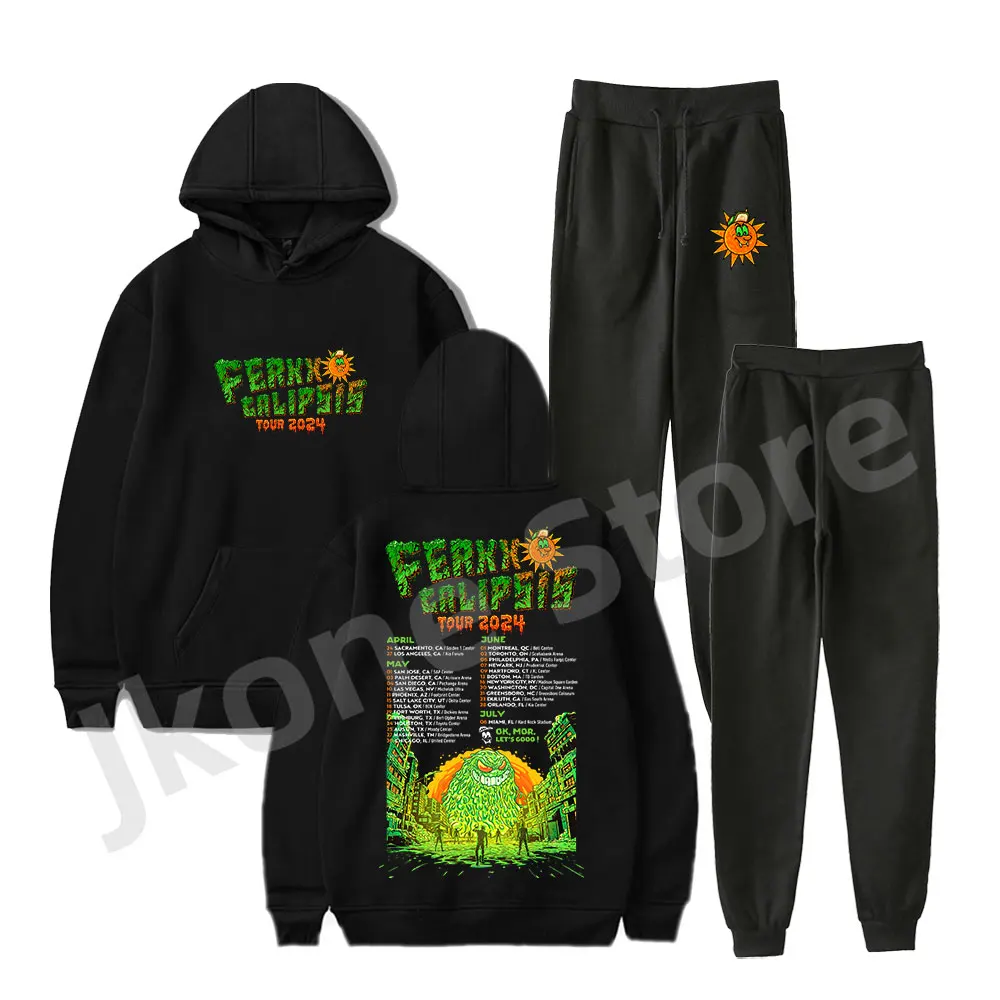 

Feid Ferxxo Ferxxocalipsis Tour Merch Hoodies Set New Logo Hooded Sweatshirts Women Men Fashion Casual