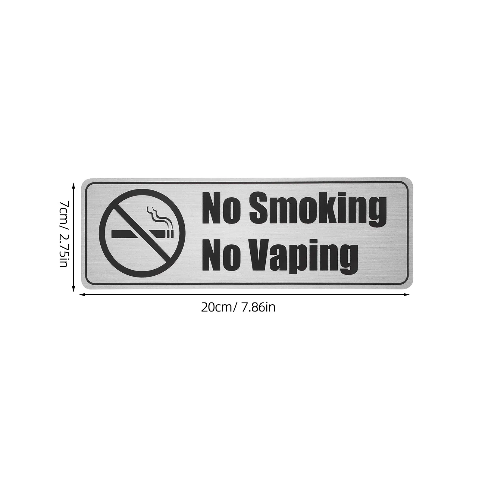 4Pcs PVC No Smoking No Sticker Set High Visibility Waterproof Adhesive Sign for Office Business Hotel Restaurant Indoor