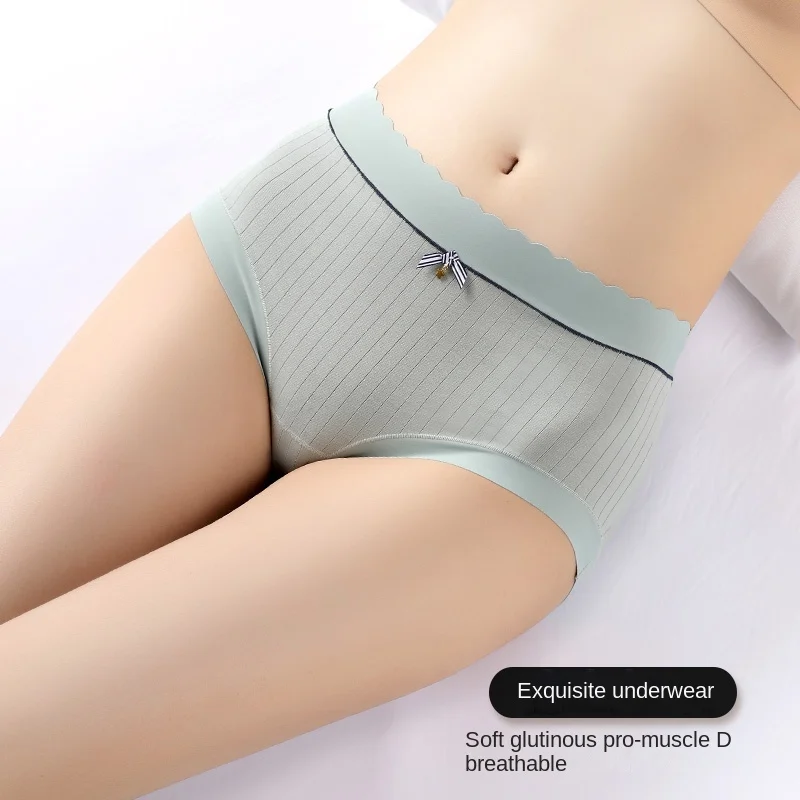 Female Cotton Panties Women\'s Mid-waist Underwear Seamless Breatnable Underpants Stretchy Soft Comfortable Briefs Woman Lingerie