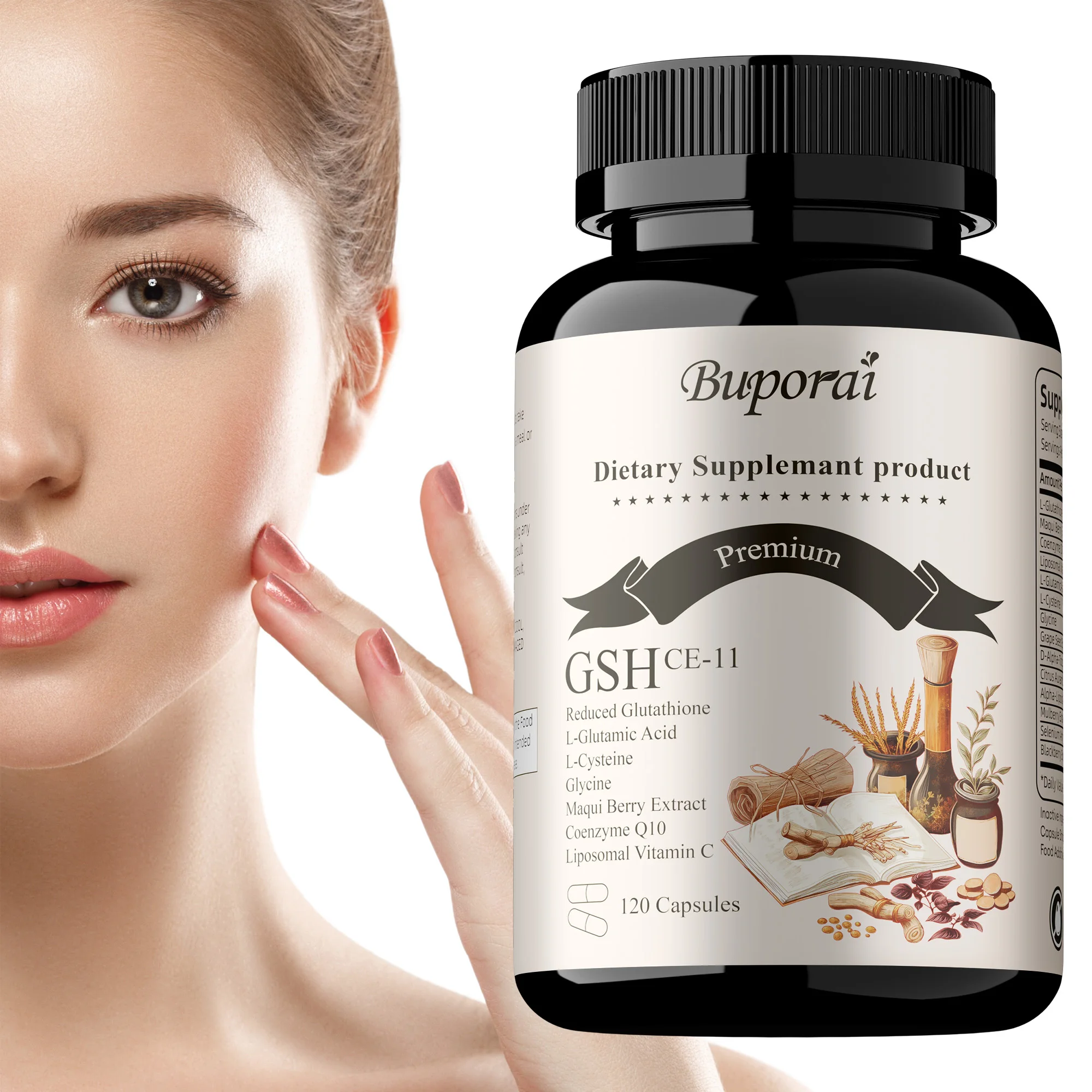 Premium GSH - Powerful Antioxidants That Support Liver, Skin, and Cellular Health, and Have Detoxifying Effects, Gluten-free