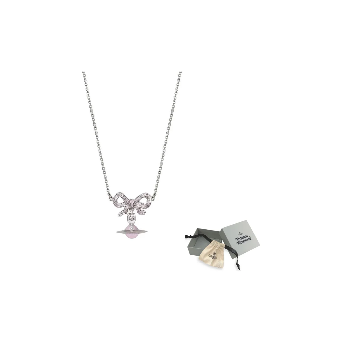 

Vivienne Westwood Silver Necklaces Unisex Silver Pink 6303002701P356