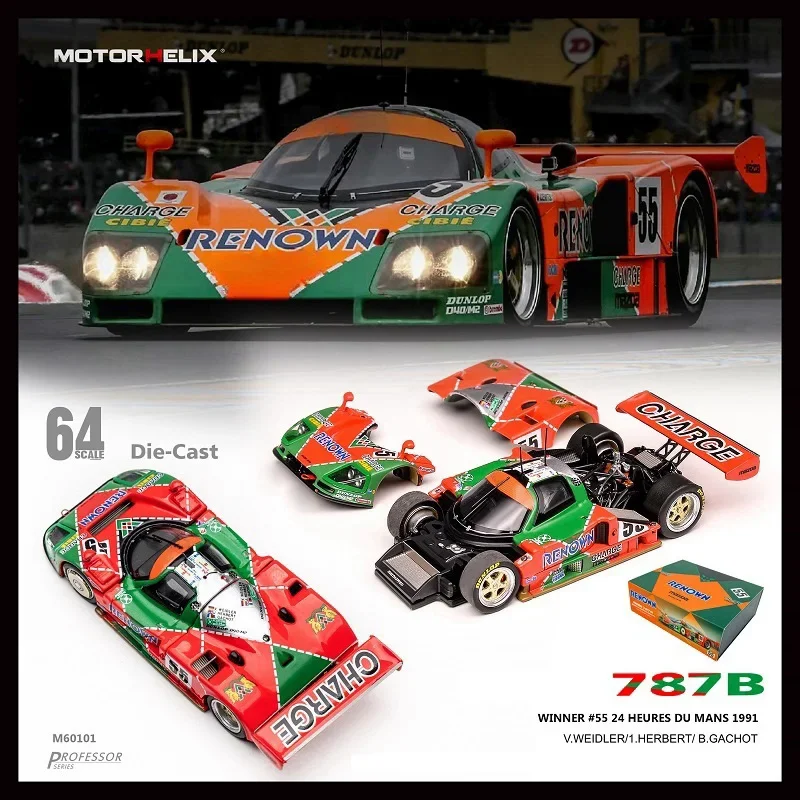 

Pre-Order Motorhelix MH 1:64 787B Renown Die-Cast Car Models