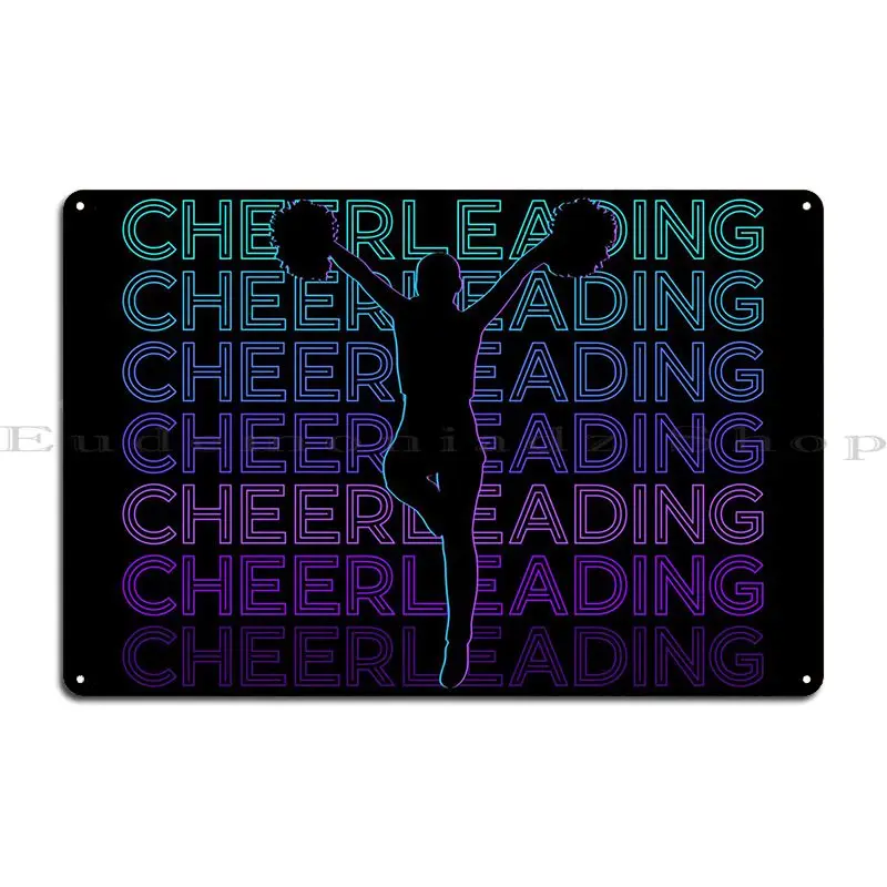 Cheerleading Cheerleader Metal Sign Bar Vintage Club Party Iron Tin Sign Poster