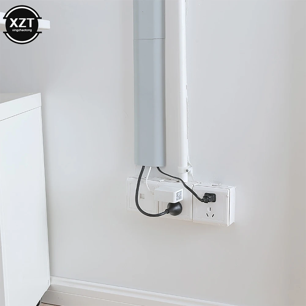 1Pcs Self-adhesive Raceway Wall Cord Duct Cover Cable Duct Ties Fixer Fastener Holder for Cable Organizer Storage Clip