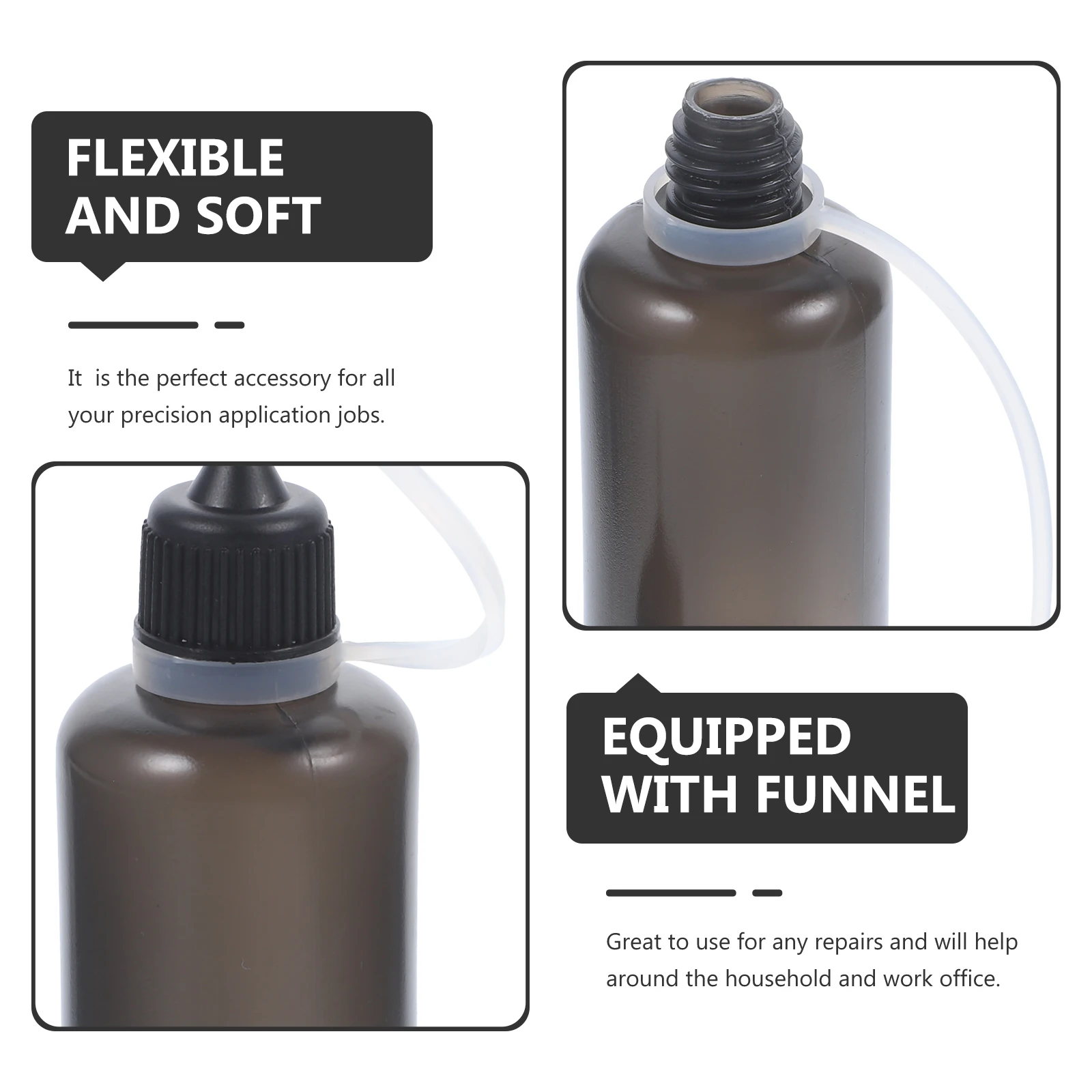 

10 Pcs Needle Tip Plastic Bottle Applicator Bottles Hair Oil Small with Fine Precision Glue Portable