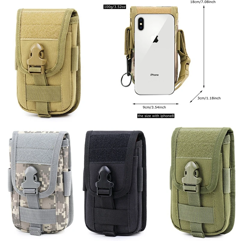 

Тактический чехол для телефона iphone8 на пояс Molle Sytsem, сумка для телефона, уличная сумка для сигарет, сумка для ключей, уличная сумка для аксессуаров для инструментов