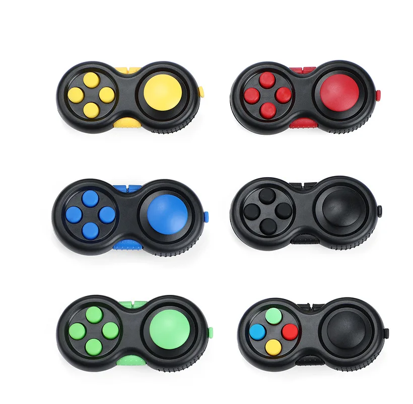 Nieuwe premium kwaliteit Fidget Controller Pad Game Focus Toy Glad ABS Plastic Stress Relief Squeeze Fun Hand Hot Interactief Cadeau
