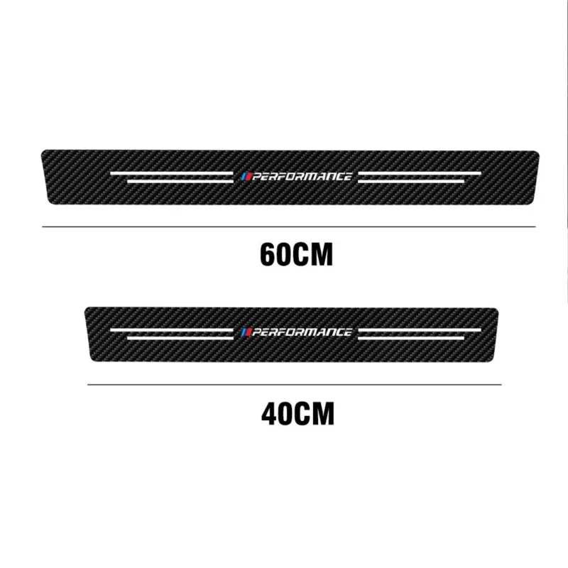 4Pcs Leather Carbon Fiber Car Door Edge Sill Protector Strip Stickers For BMW M Performance M3 M5 M6 F01 F20 F10 F13 F15 F16 F30