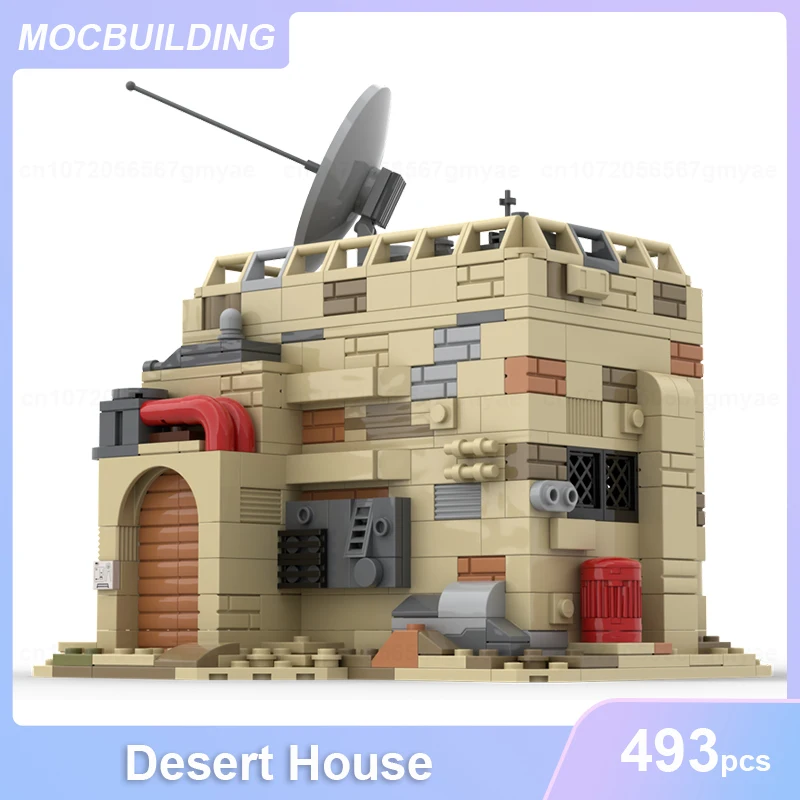 Desert House architettura modello MOC Building Blocks fai da te assemblare mattoni Display educativo creativo raccogliere giocattoli regali 493 pezzi