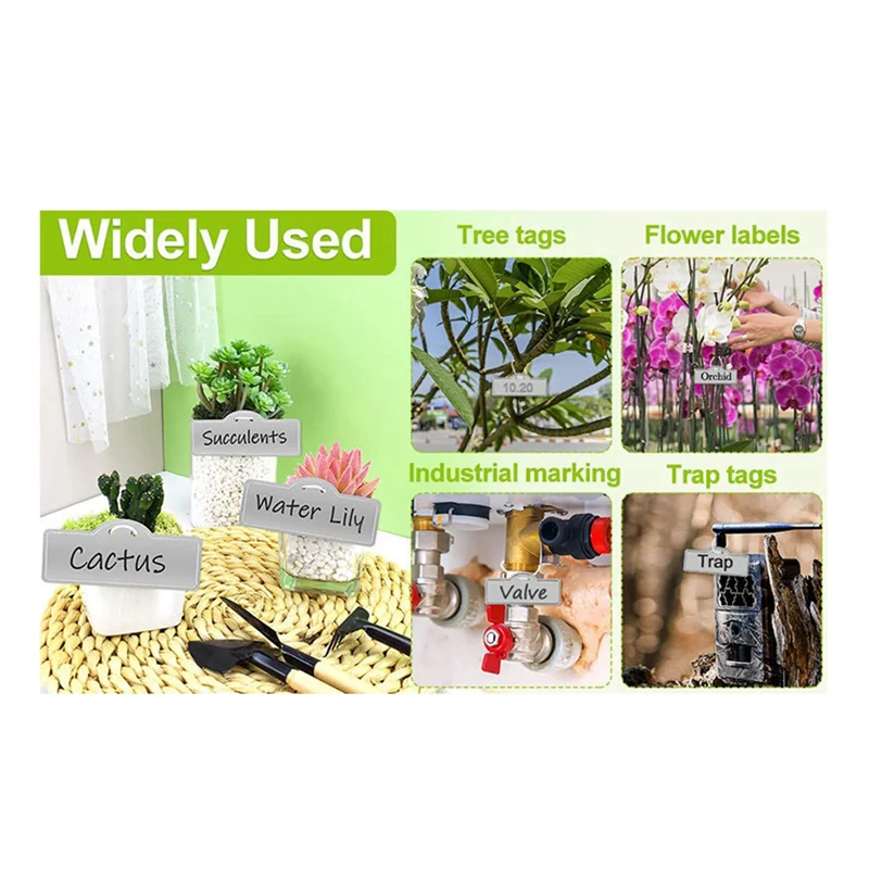 

RM-50Piece Aluminum Plant Labels Tree Double-Sided Tags Outdoor Identification With Metal Wires For Plant Markers, Tree Tags,
