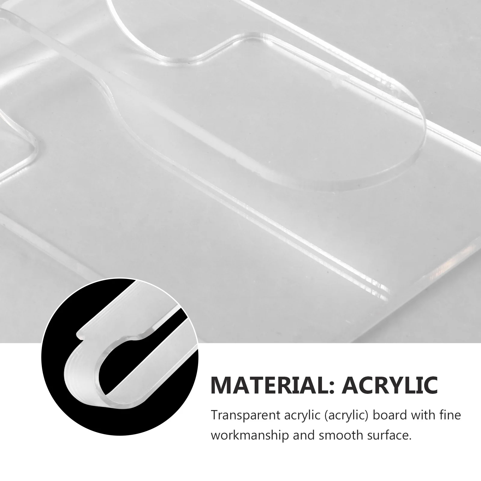 2 Stück Acryl-Make-up-Paletten, transparente Handpaletten für individuelle Foundation, Lippenstift, Farbmischung, Salon-Make-up