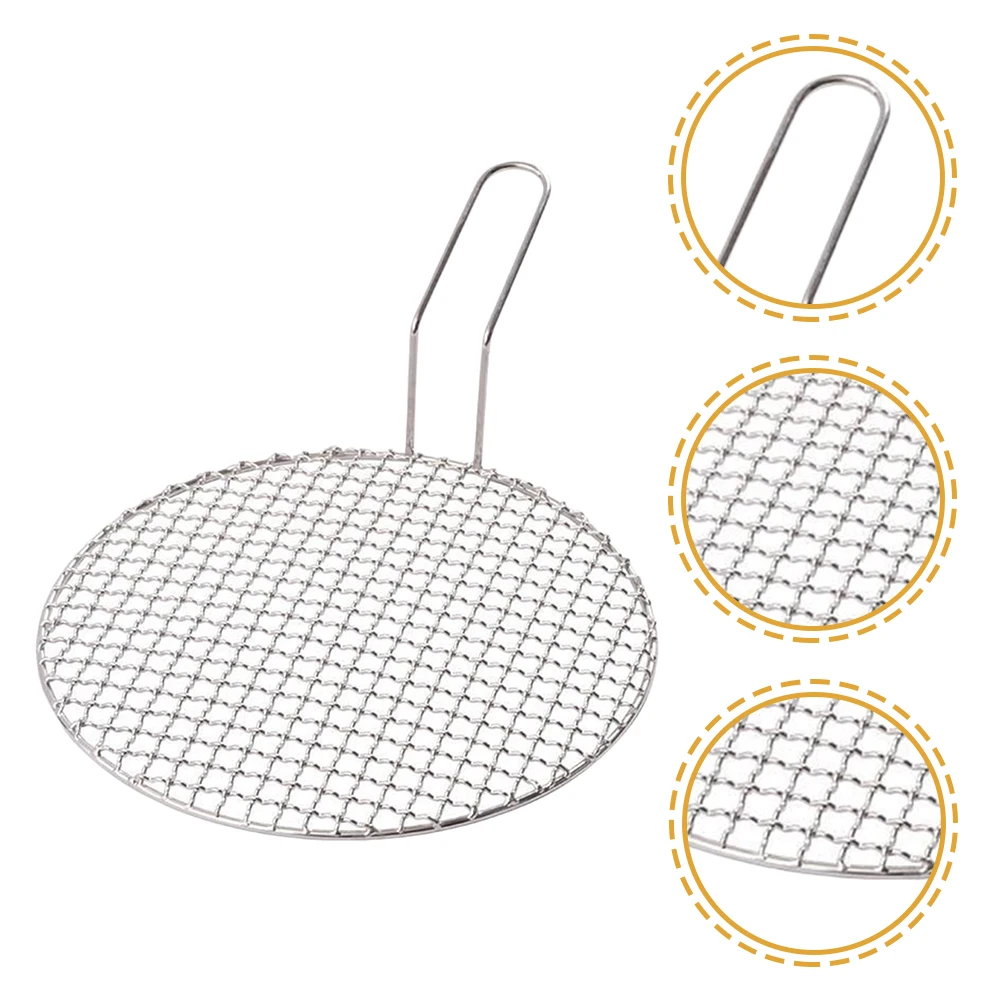 

Disposable Baking Net with Handle Barbecue Grill Stainless Steel Korean Bbq Mesh