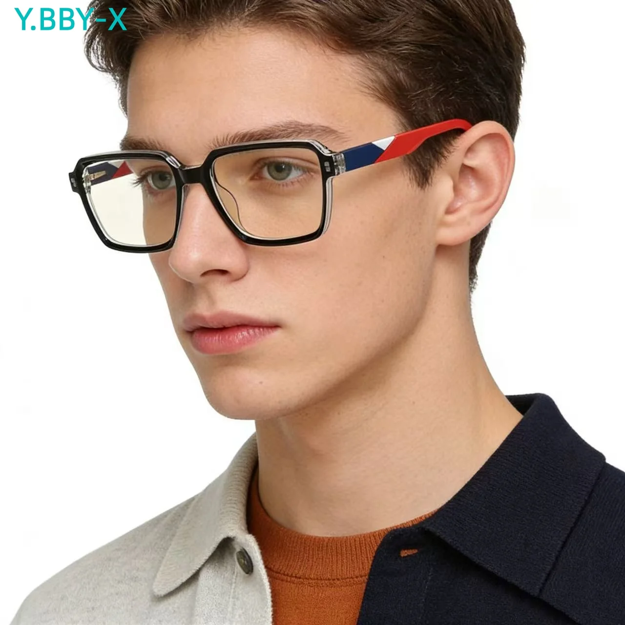 

Y.BBY-X Fashion Eyeglasses Unisex Design Vintage Transparent Color Women Glasses Frame Anti Blue Light Computer Myopia Glasses