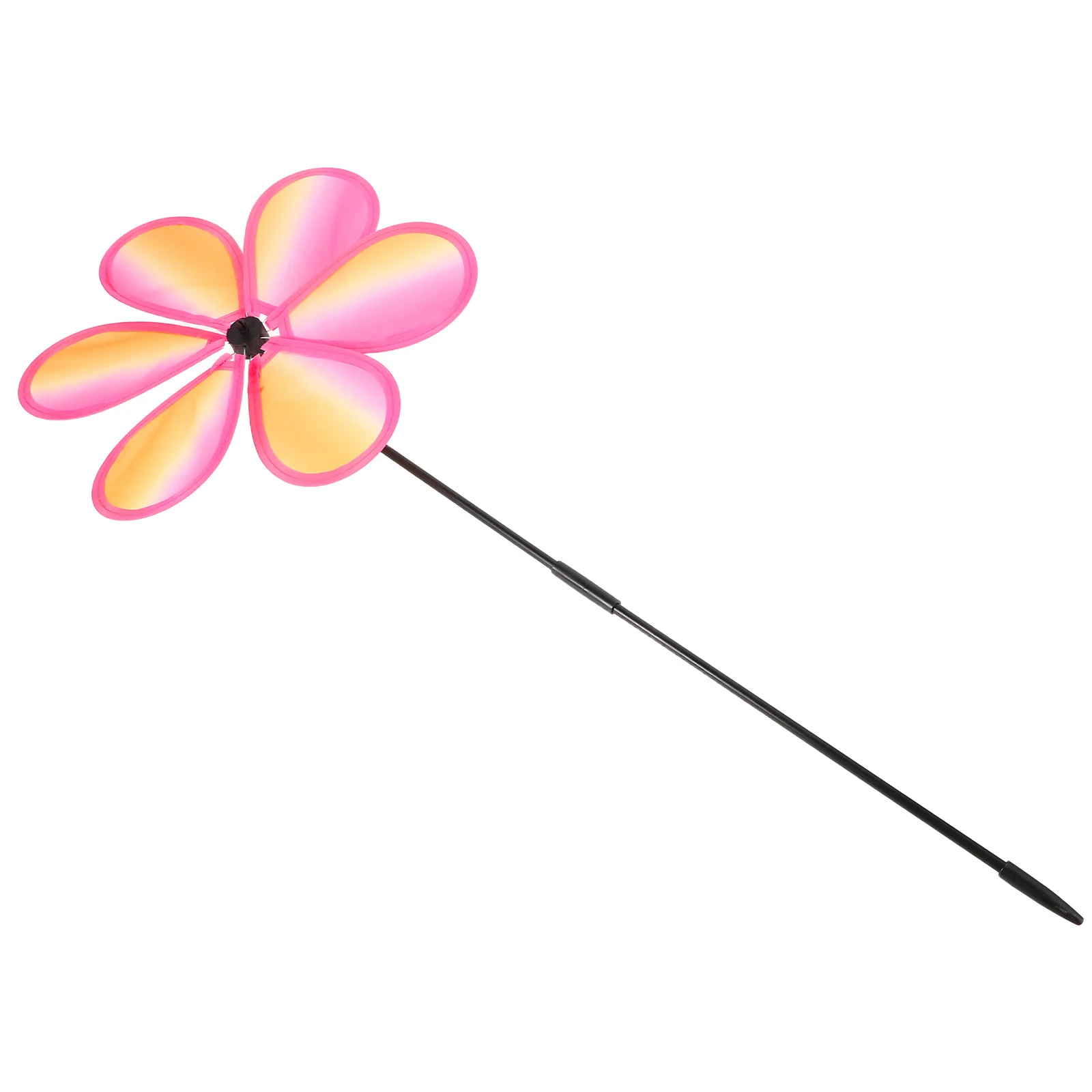 Cata-vento de tecido colorido portátil para crianças, leve, giratório, estaca decorativa para jardim, gramado ao ar livre