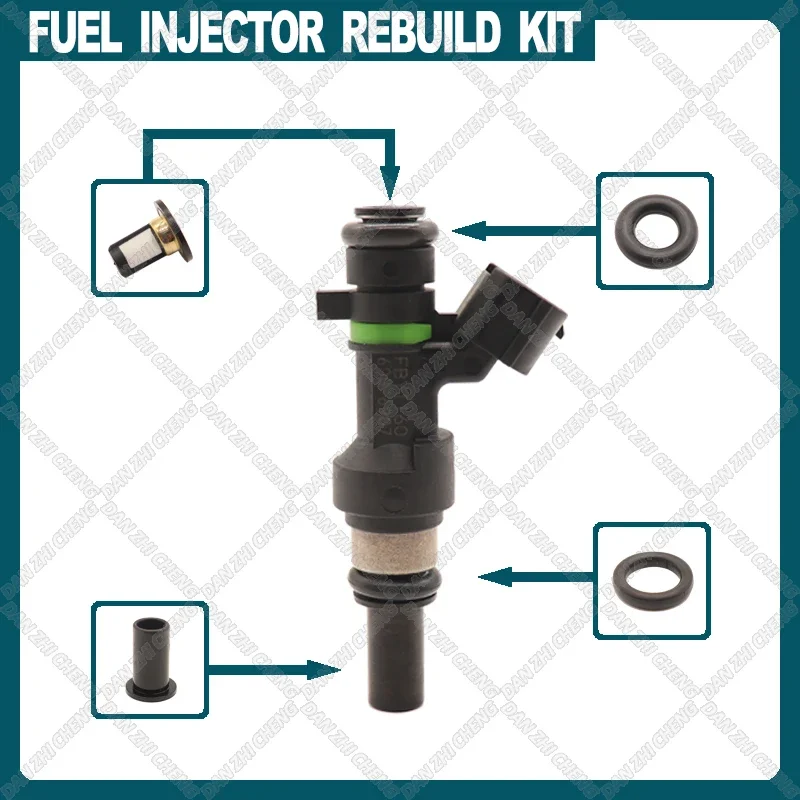 

FUEL INJECTOR REPAIR KIT O-RINGS PINTLE CAPS FILTERS for Nissan Versa Tiida MARCH III (K12) HR16DE 16600-ED000 FBY1160