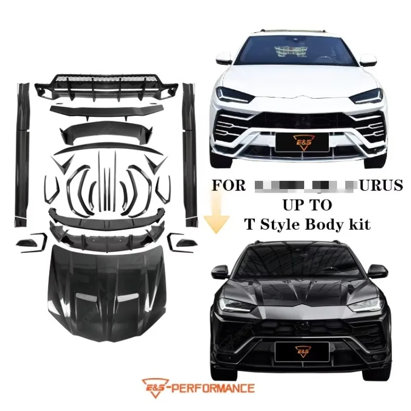 

High Quality Modified T Style Body Kit for URUS Front Lip Side Skirts Rear Diffuser Hood Carbon Fiber Car Body Kit
